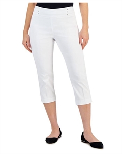 Миниатюрные капри с заклепками, белый Jm collection