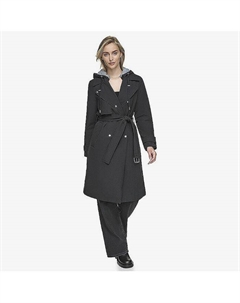 Женский утепленный тренч Evesham смешанной техники, черный Andrew marc