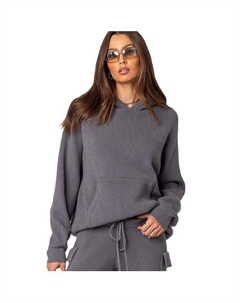 Женская толстовка объемной вязки Wynter, серый Edikted