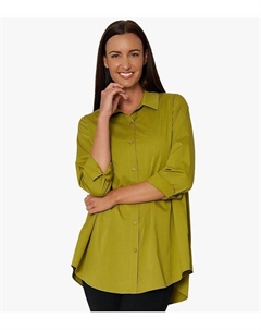 Женская туника Prime Time из хлопкового поплина, зеленый Stella carakasi