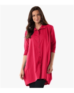 Женская туника Tiburon Icon из хрустящего хлопкового поплина и эластичного модала Джерси, красный Stella carakasi