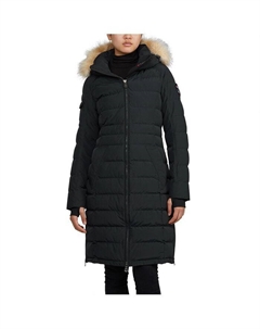 Женский длинный пуховик Venice со съемной отделкой из искусственного меха, черный Pajar