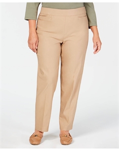 Классические брюки средней длины без застежки размера плюс Allure Tummy Control Alfred dunner