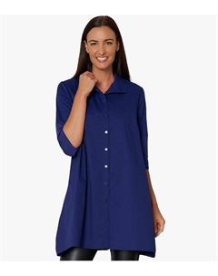 Женская туника Tiburon Icon из хрустящего хлопкового поплина и эластичного модала Джерси, цвет Royal blue Stella carakasi