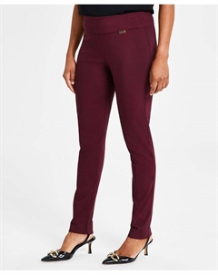Женские узкие брюки со средней посадкой и контролем живота, стандартные, длинные и ампер; Короткие модели, красный I.n.c. international concepts