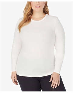 Мягкая одежда больших размеров и эластичный топ с длинными рукавами, слоновая кость/кремовый Cuddl duds