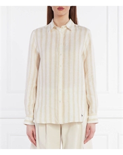 Льняная рубашка лари Regular fit, желтый Weekend max mara