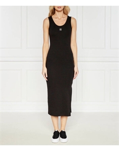 Платье с лаймовым принтом, черный Hugo