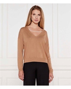 Свитер Regular fit, коричневый Liu jo