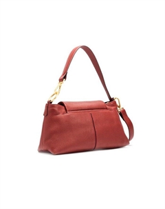 Маленькая блестящая кожаная сумка-портфель Hammit VIP, красный Hammitt