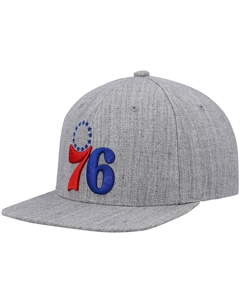 Мужская серая кепка Philadelphia 76Ers 2.0 Snapback с меланжевым рисунком Mitchell and ness