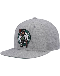 Мужская серая кепка Boston Celtics 2.0 Snapback с меланжевым рисунком Mitchell and ness