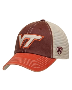 Мужская регулируемая кепка Virginia Tech Hokies Offroad Trucker - темно-бордовая Top of the world