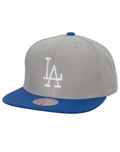 Мужская серая выездная бейсболка Los Angeles Dodgers Cooperstown Collection Snapback Mitchell and ness