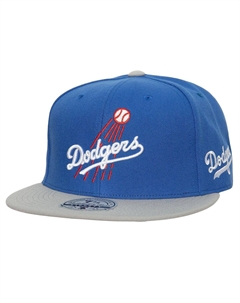 Мужская приталенная шляпа Los Angeles Dodgers Royal, серая Mitchell and ness