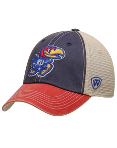 Мужская регулируемая кепка Kansas Jayhawks Offroad Trucker - королевский синий Top of the world