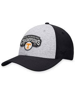 Мужская регулируемая кепка Heather Grey Tennessee Volunteers Orange Bowl Champions 2022 Top of the world