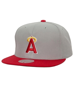 Мужская серая выездная шляпа Snapback California Angels 1989-1992 Cooperstown Collection Mitchell and ness