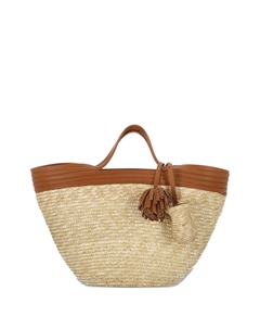 Сумка-тоут из рафии, нейтральный Catarzi