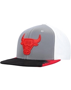 Мужская серо-белая кепка Snapback Chicago Bulls Day 5 Mitchell and ness