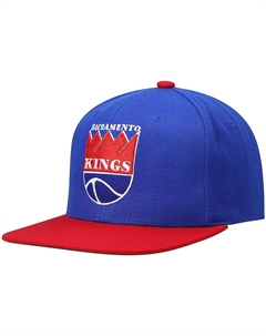 Мужская сине-красная кепка Sacramento Kings Hardwood Classics Team двухцветная 2.0 Snapback Mitchell and ness