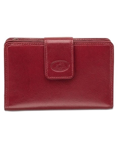 Кошелек Equestrian-2 Collection RFID Secure среднего размера с клатчем, красный Mancini