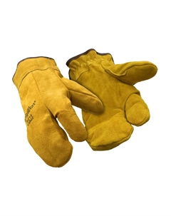 Кожаные перчатки-митенки с тремя пальцами Refrigiwear