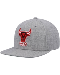 Мужская серая кепка Chicago Bulls Hardwood Classics Team 2.0 Snapback с меланжевым отливом Mitchell and ness