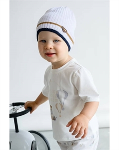 Хлопковая шапочка для детей ВАСИЛЬ, белый Jamiks