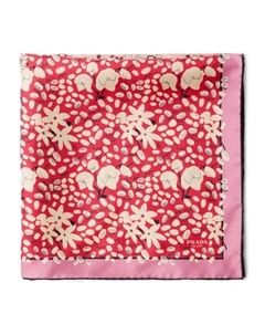 Шелковый платок, розовый Prada