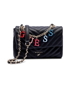 Сумка через плечо с клапаном, черный Guess