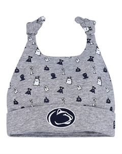 Вязаная шапка Nittany Lions Critter с манжетами для новорожденных Heather Grey Penn State Nittany Lions Critter, серый New era