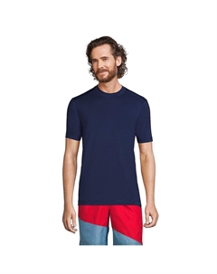 Мужская футболка для плавания с короткими рукавами UPF 50 Рашгард Lands' end