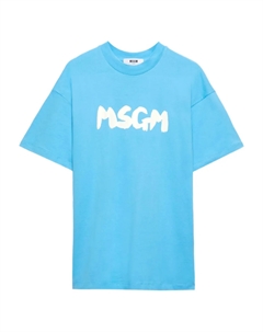 Logo-print Футболка, синий Msgm