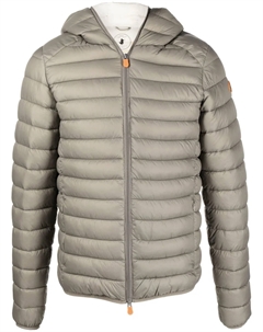 Пуховик Donald с капюшоном и нашивкой-логотипом, нейтральный Save the duck