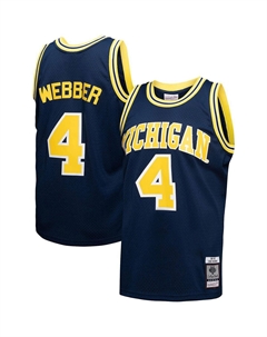 Мужская темно-синяя майка Криса Уэббера Michigan Wolverines Player Swingman Mitchell and ness