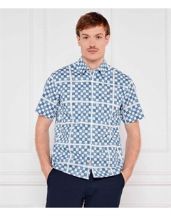 Рубашка в зелёном цвете Loose fit, синий Napapijri