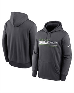 Мужской пуловер с капюшоном с логотипом антрацитового цвета Seattle Seahawks Prime Nike