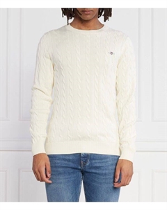 Свитер Regular fit, экрю Gant
