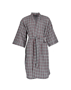 Мужской клетчатый халат из сукна, серый Leisureland