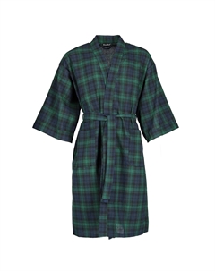 Мужской клетчатый халат из сукна, зеленый Leisureland