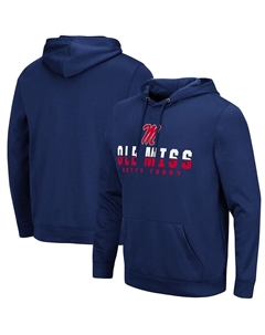 Мужской темно-синий пуловер с капюшоном Ole Miss Rebels Lantern Colosseum