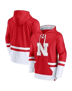 Мужская фирменная толстовка с капюшоном scarlet nebraska huskers first battle pullover Fanatics