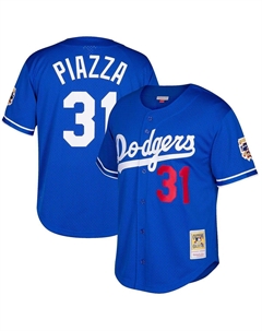 Мужская сетчатая тренировочная майка Mike Piazza Royal Los Angeles Dodgers Cooperstown Collection Mitchell and ness