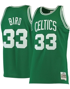 Мужская майка Ларри Бёрд Келли Грин Бостон Селтикс 1985-86 годов Hardwood Classics Swingman Mitchell and ness