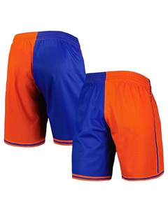 Мужские синие и оранжевые шорты new york knicks hardwood classics 1996 split swingman, мульти Mitchell and ness