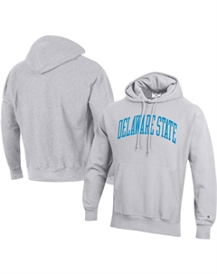 Мужская серая толстовка с капюшоном delaware state hornets tall arch pullover, серый Champion