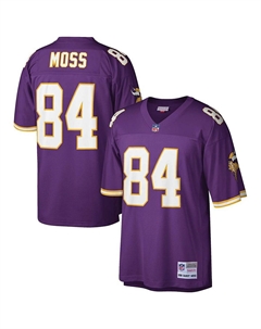 Мужская футболка randy moss purple minnesota vikings big and tall 1998 года, копия игрока на пенсии, фиолетовый Mitchell and ness