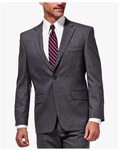 Мужской пиджак классического/стандартного кроя J.M. из эластичной акульей кожи Haggar