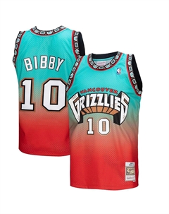 Мужская майка mike bibby red, teal vancouver grizzlies 1998/99 hardwood classics fadeaway swingman player jersey, мульти Mitchell and ness